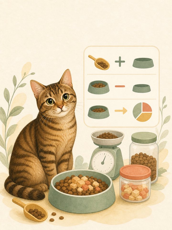 猫咪、食盆与营养记录界面